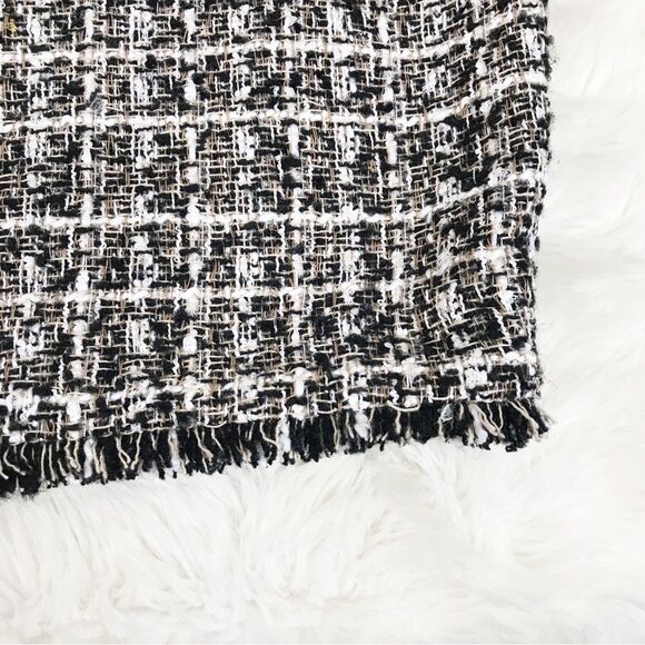 New CALVIN KLEIN Metallic Boucle Tweed Pencil Skirt Knee Length Neutral Size 20W - Picture 6 of 9